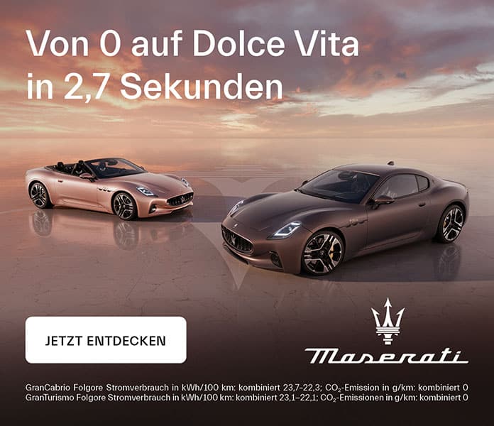 Maserati Werbebanner auf Dolcevita News